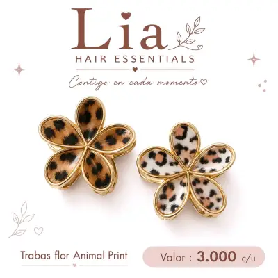 Trabas de cabello rectangulares mate Lia - miniatura 3