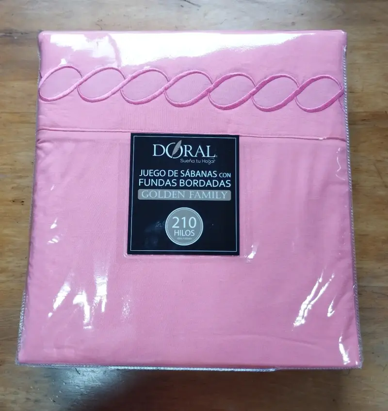 Juego de sábanas Doral 210 hilos rosa