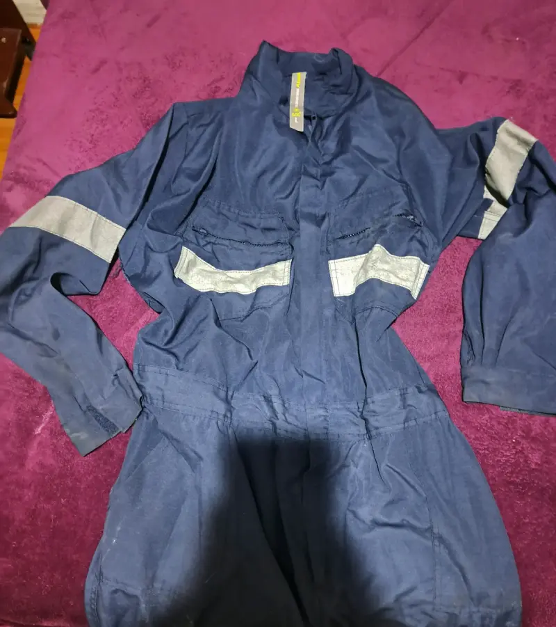 Overol de Trabajo Azul con Cintas Reflectantes - 2