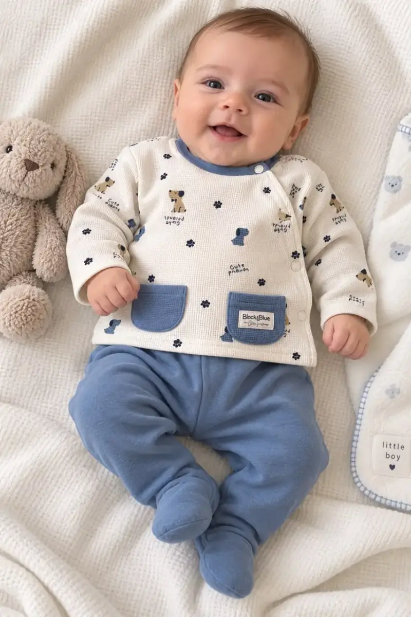 Conjunto de bebé con diseño de perritos