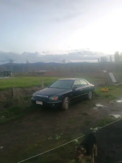 Sedán auto con motor en mal estado - miniatura 3