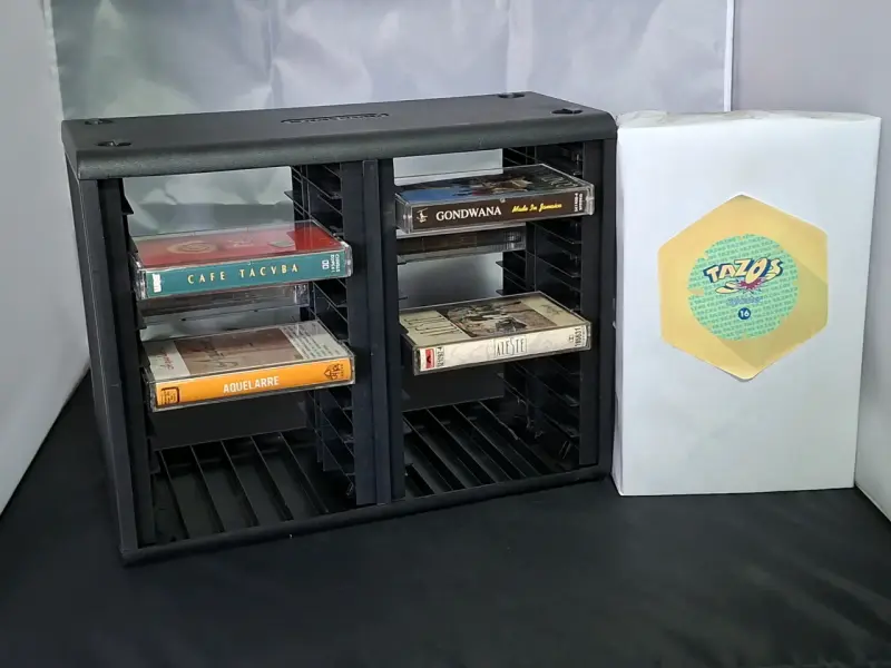 Organizador de Cassettes Negro para Colección - 1