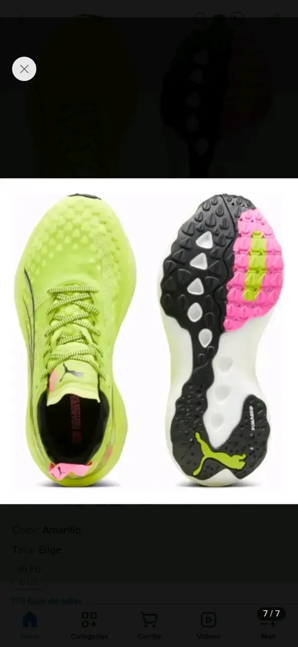 Zapatillas deportivas Puma amarillas talla 37 - 3