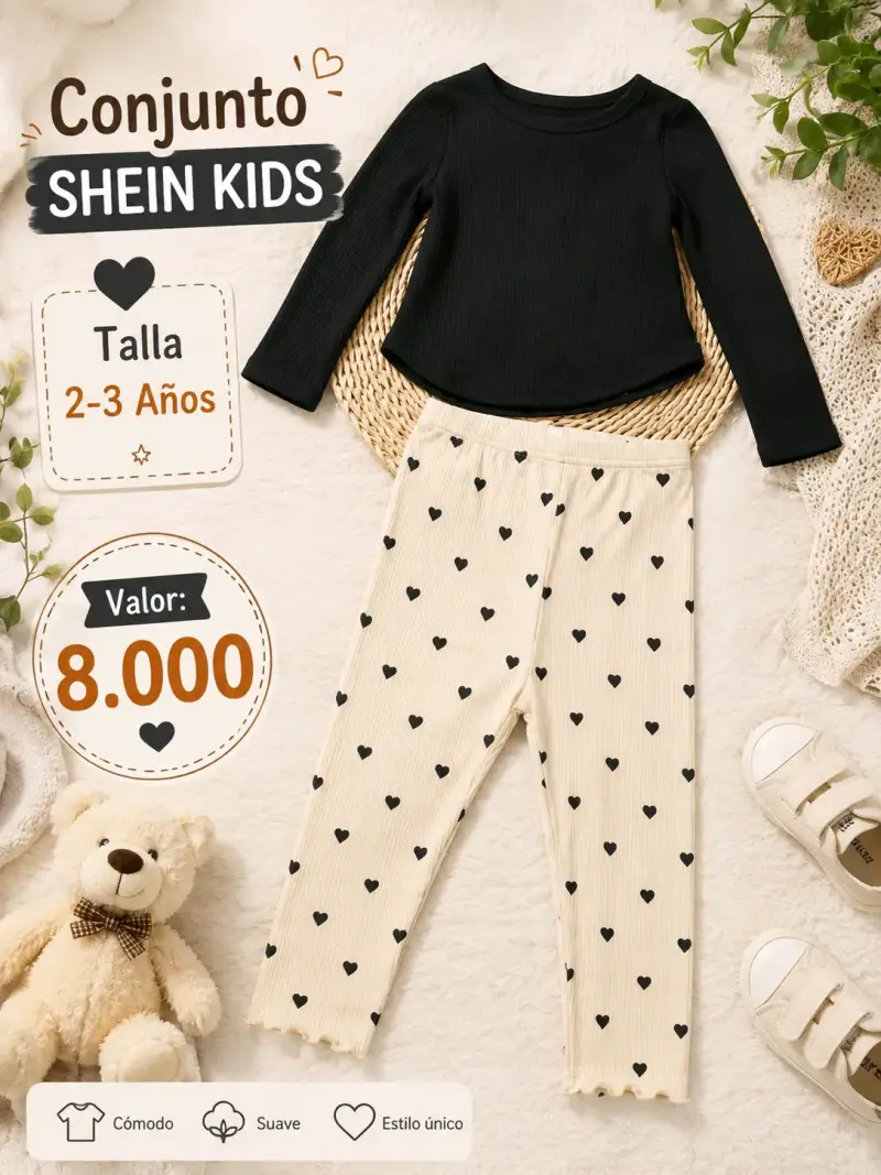 Conjunto de ropa infantil Shein Kids niña - 4