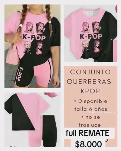 Conjunto Infantil K-Pop Guerreras Talla 6 Años - miniatura 1