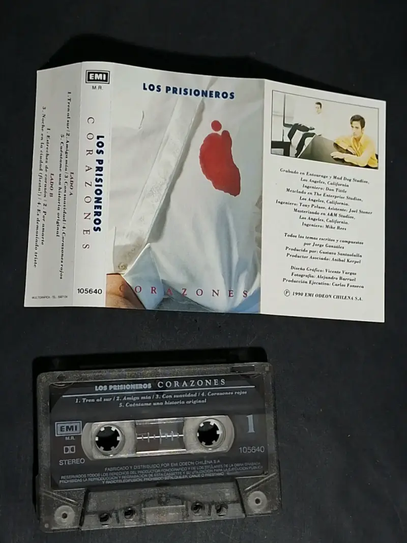 Cassette Los Prisioneros Corazones 1990 - 2