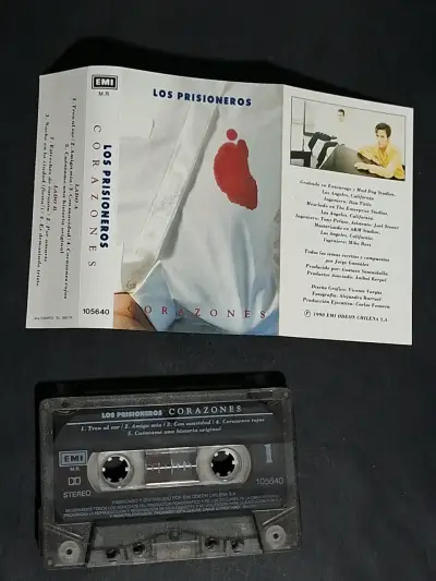 Cassette Los Prisioneros Corazones 1990 - miniatura 2
