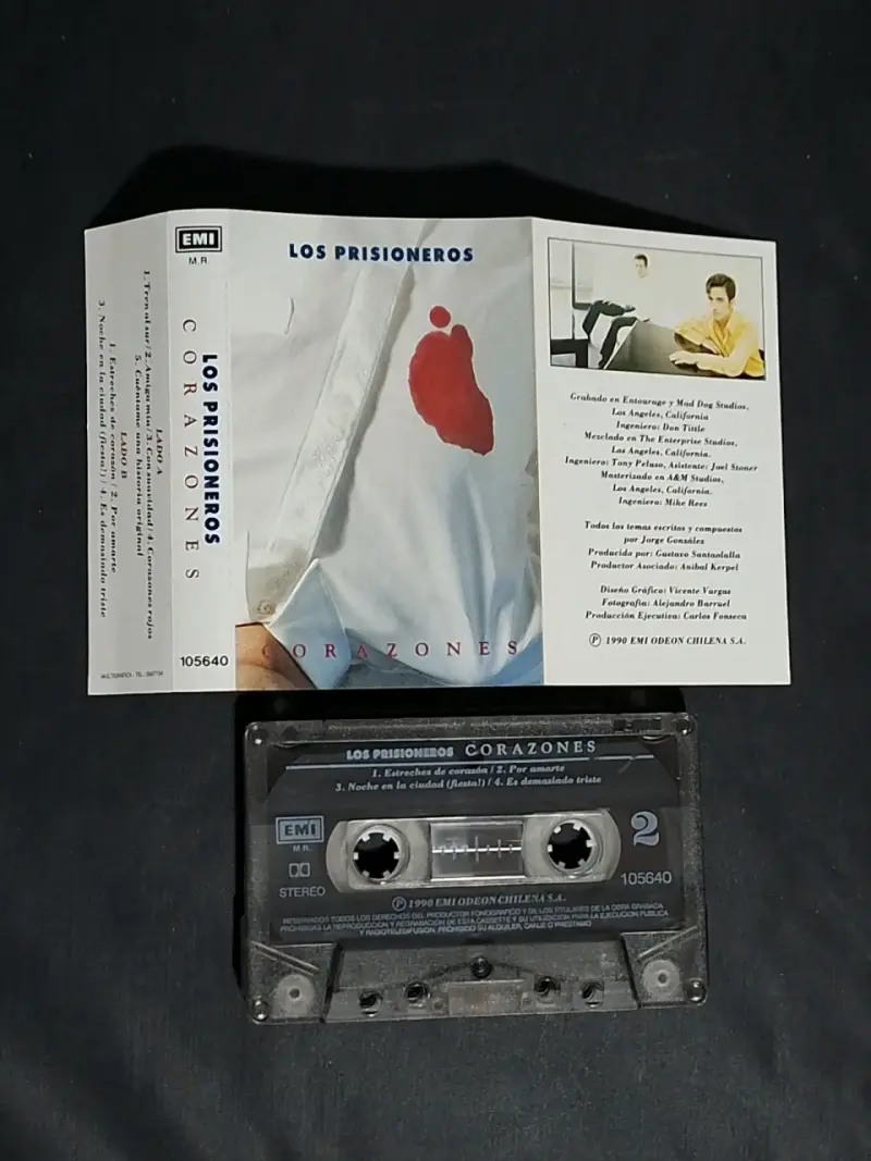 Cassette Los Prisioneros Corazones 1990 - 3