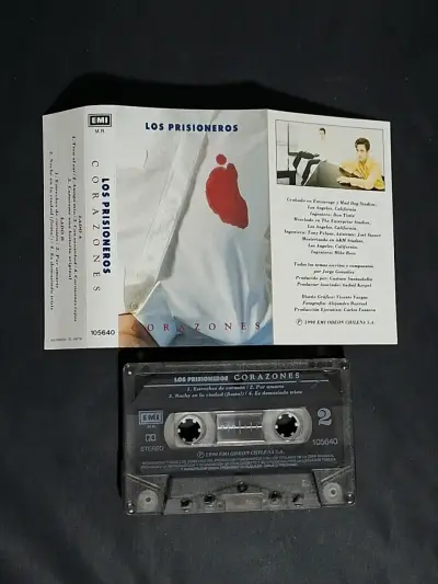 Cassette Los Prisioneros Corazones 1990 - miniatura 3