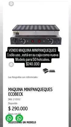 Máquina para Minipanqueques Ecobeck como Nueva - miniatura 1