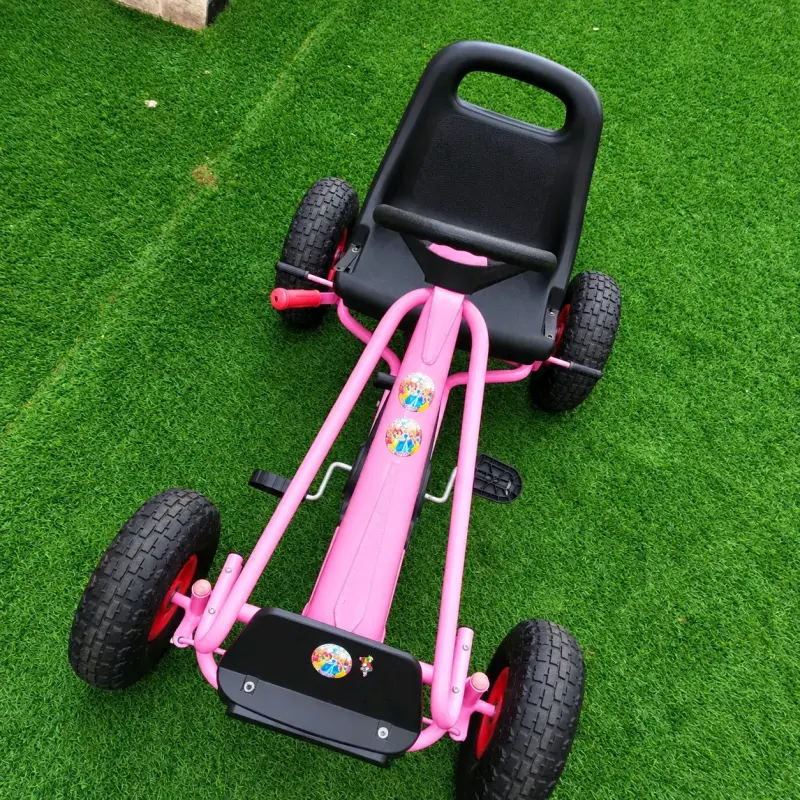 Kart a pedales para niños color rosa - 2