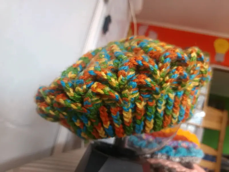Boina tejido multicolor para invierno