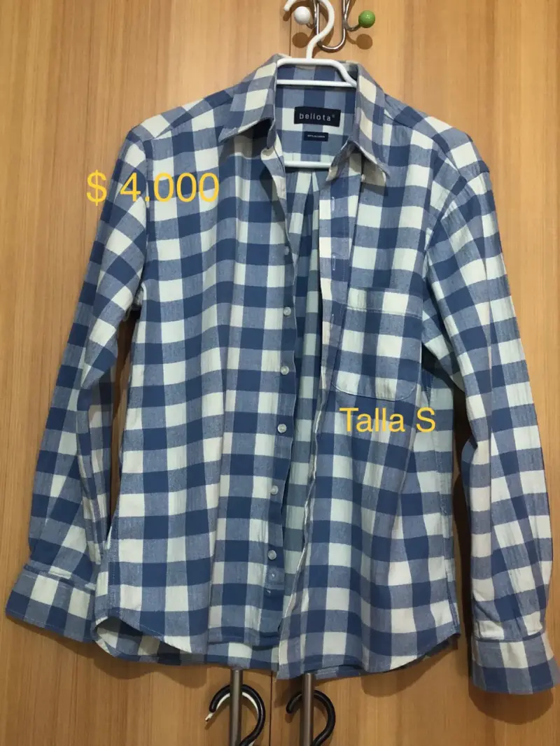 Camisa a cuadros para hombre talla M - 5