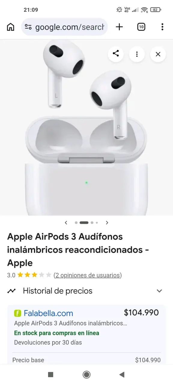 Audífonos inalámbricos Apple AirPods 3 con estuche - 4
