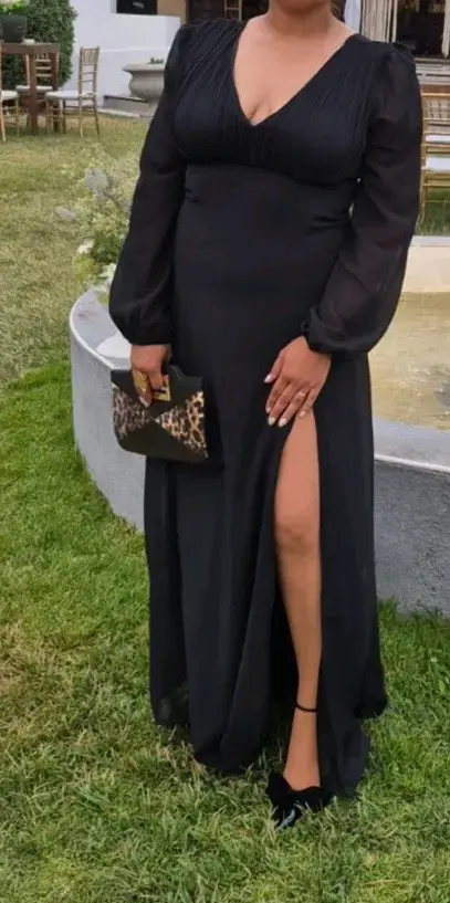 vestido de gala negro - 3