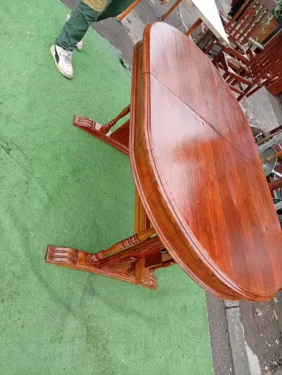 Mesa de comedor extensible de madera - miniatura 2