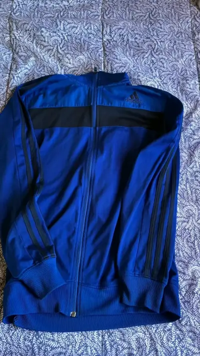 Chaqueta deportiva azul Adidas con cierre - miniatura 1