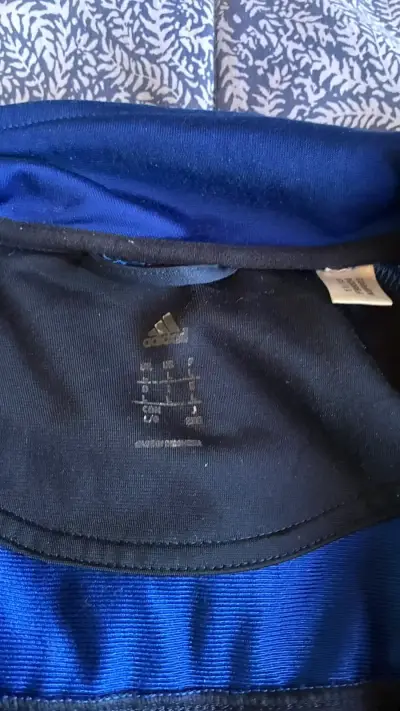 Chaqueta deportiva azul Adidas con cierre - miniatura 2