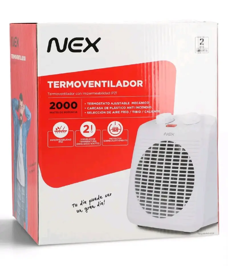 Termoventilador Nex 2000W con Termostato - 2