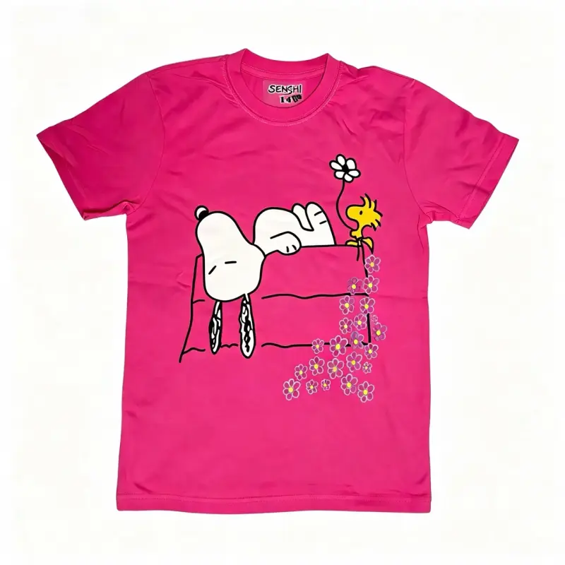 Polera Senshi Snoopy fucsia talla 14 — nueva - 2