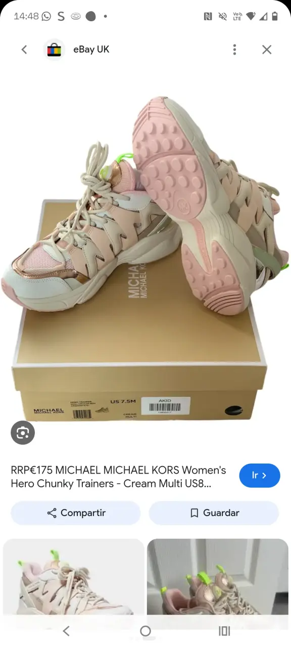 Zapatillas deportivas mujer color rosa y beige - 5