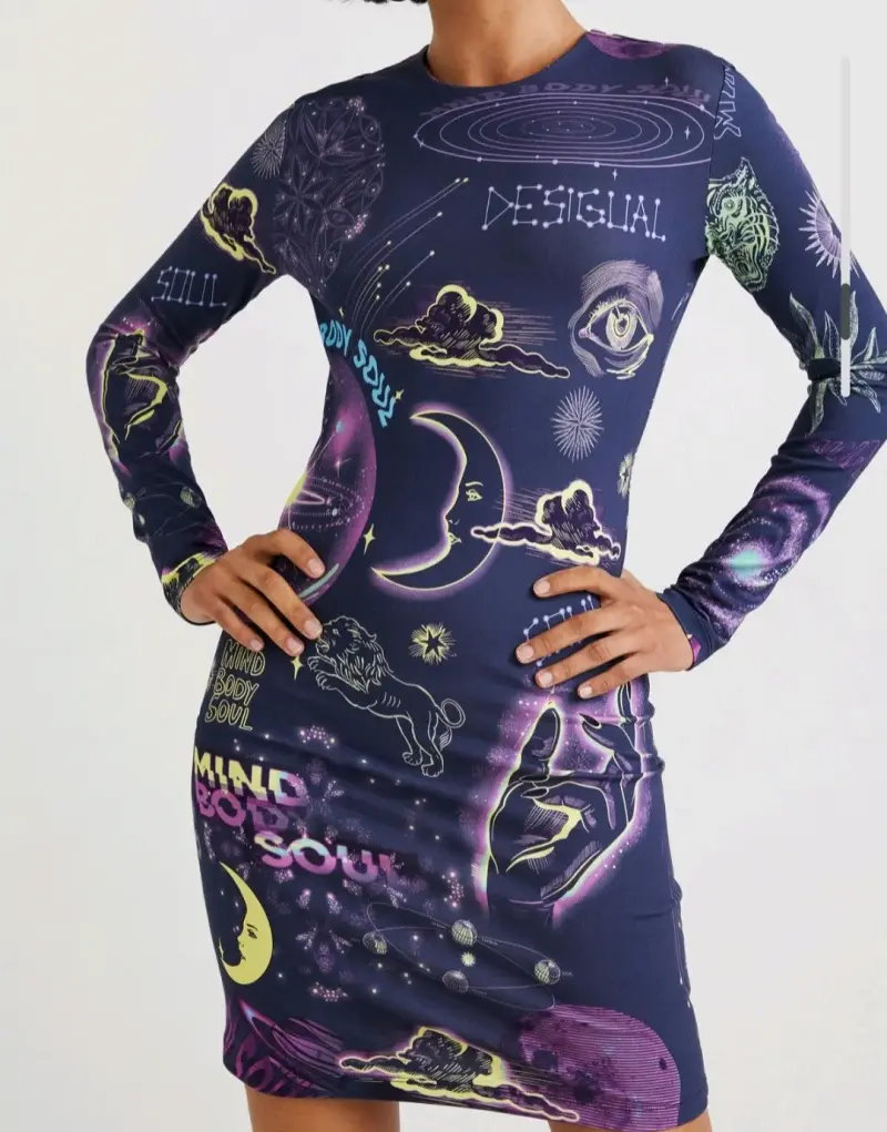 Vestido Desigual con diseño astral - 1