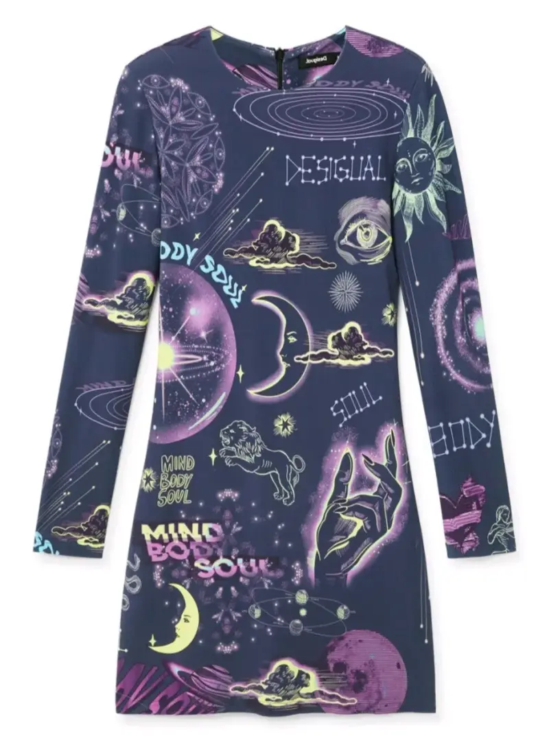 Vestido Desigual con diseño astral - 2