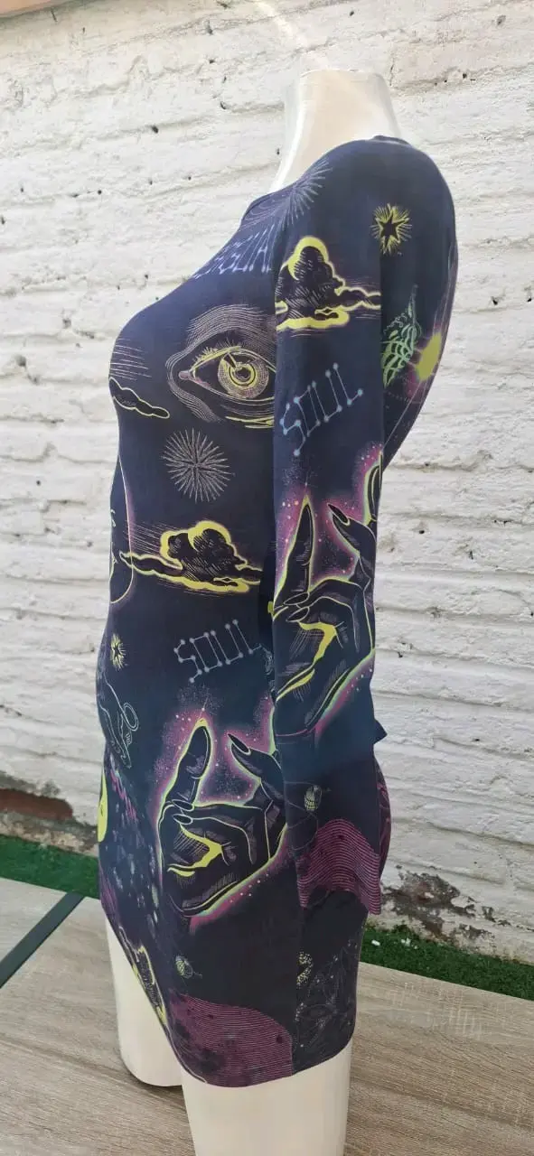 Vestido Desigual con diseño astral - 6