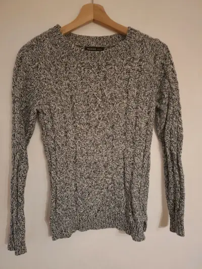 Suéter de punto gris Mango para mujer - miniatura 2
