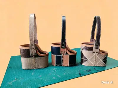 Bolso Matero de Cuero para Termo y Mate - miniatura 3