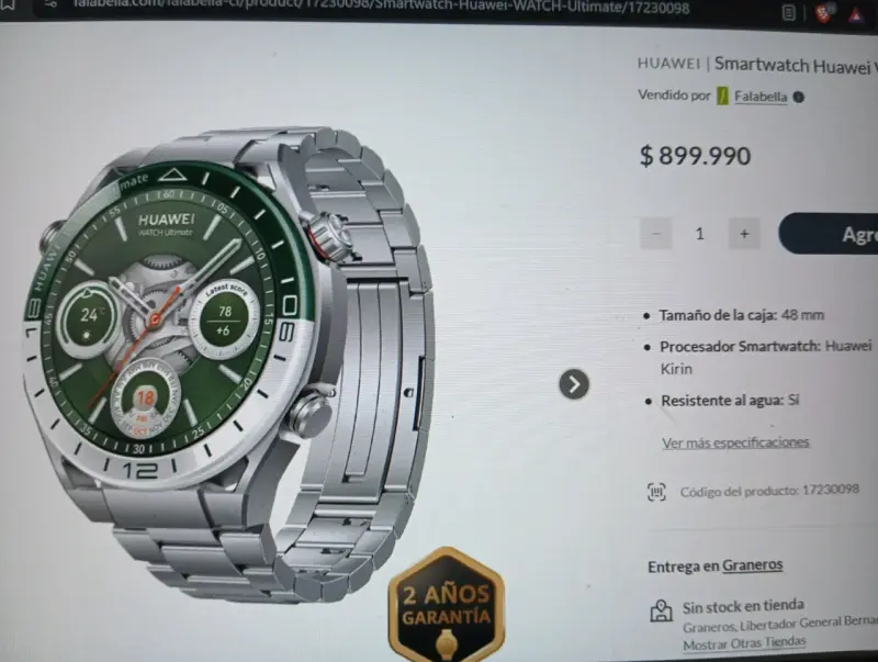 Smartwatch Huawei Ultimate de acero inoxidable - 4