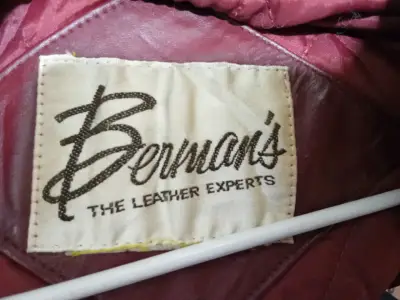 Chaqueta de cuero marrón para mujer Bermans - miniatura 3