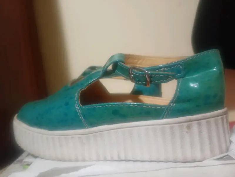 Zapatos de plataforma turquesa para mujer - 2