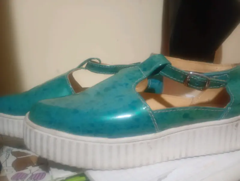Zapatos de plataforma turquesa para mujer - 3