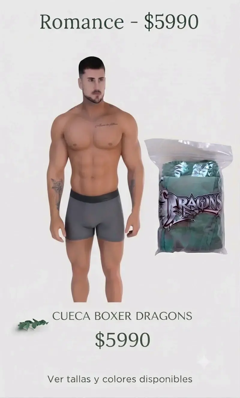 Boxer para Hombre Romance Dragons y euro - 1