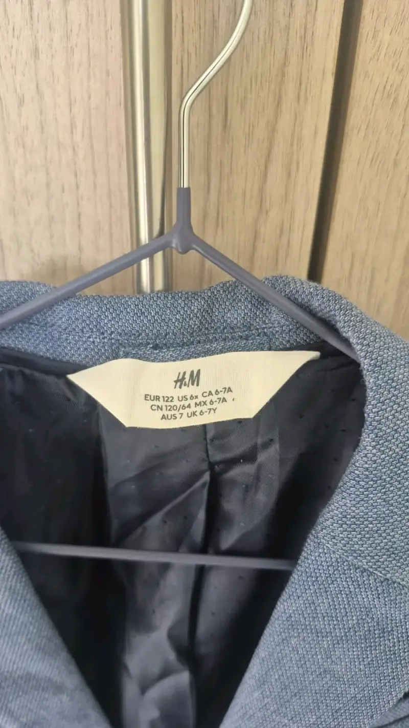 Blazer Infantil Azul H&M Talla 6 - 2