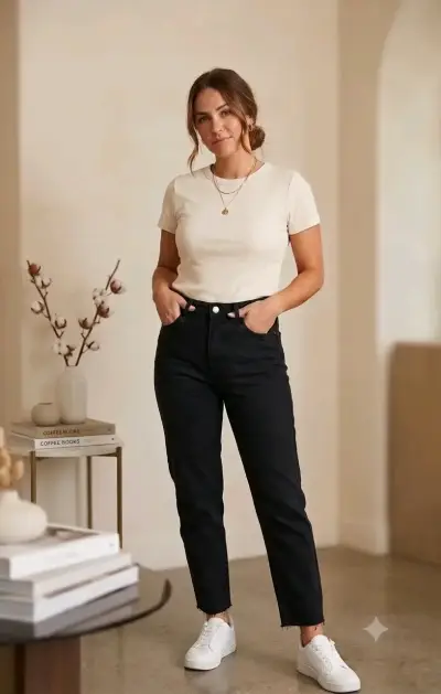 Jeans Zara negros de mujer estilo casual - miniatura 1