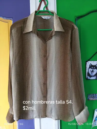Blusas de mujer con hombreras talla 54 - miniatura 3