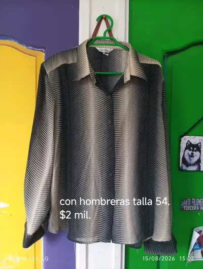 Blusas de mujer con hombreras talla 54 - miniatura 4