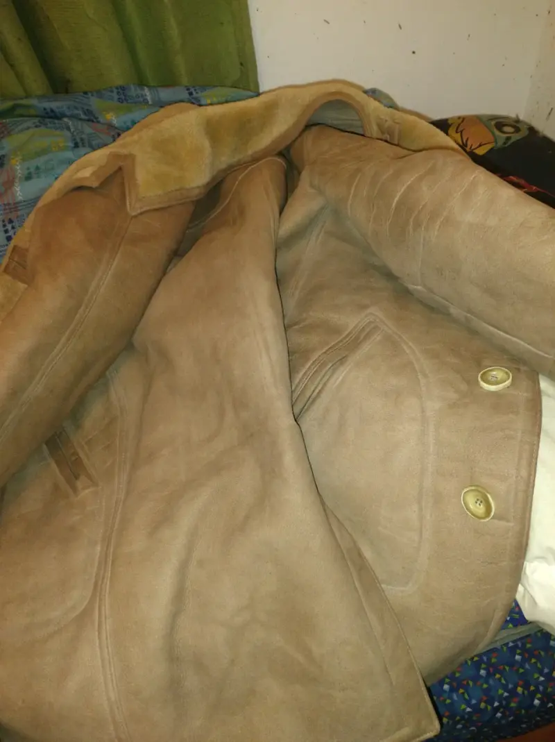 Abrigo de piel Sawyer Californian beige - 3