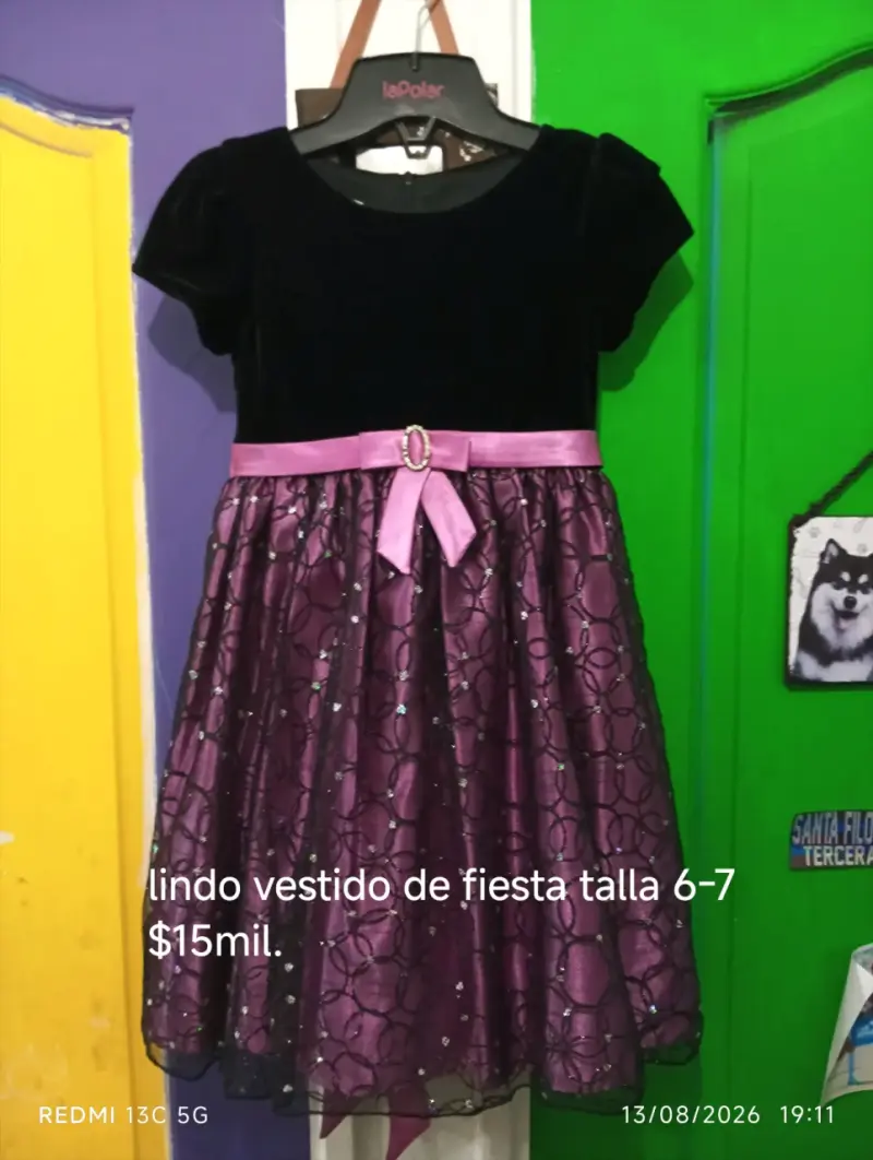 Vestido de fiesta para niña talla 6-7