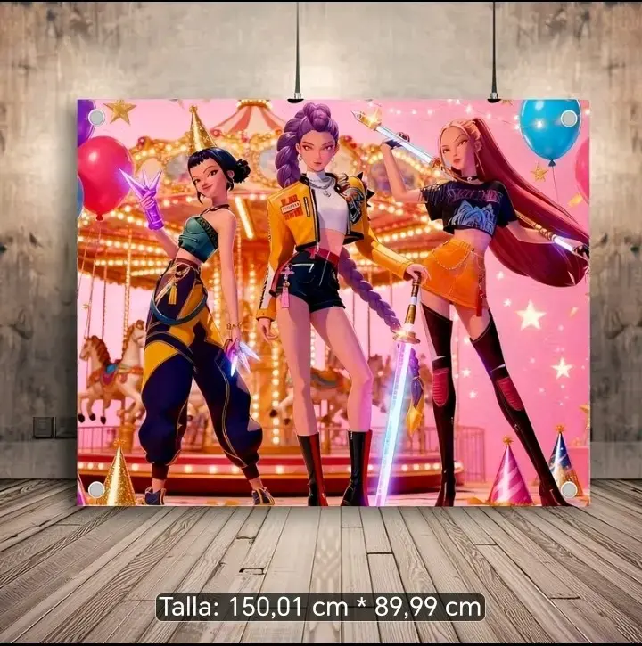 Lienzo decorativo de personajes animados