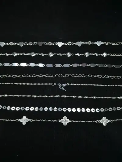 Set de Pulseras de Plata con Dijes y Piedras - miniatura 5