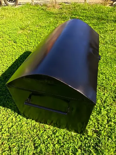 Baúl de almacenamiento metálico negro con interior - miniatura 5