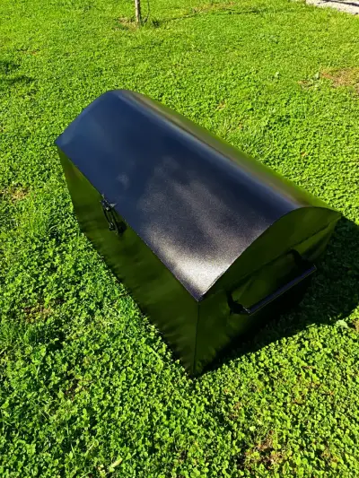 Baúl de almacenamiento metálico negro con interior - miniatura 6