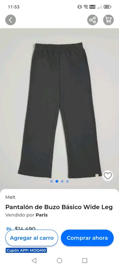 Buzo Básico Wide Leg Melt talla 12 - miniatura 2