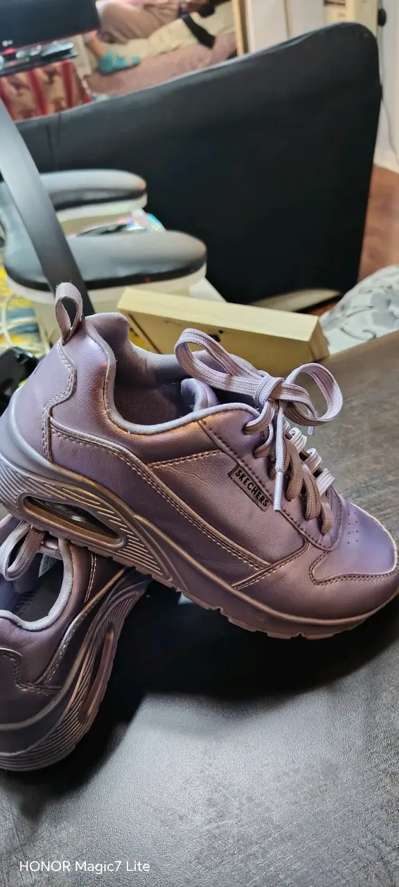 Zapatillas deportivas moradas Skechers para mujer - 2