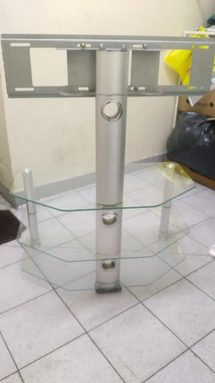 Soporte de TV con estantes de vidrio - 3
