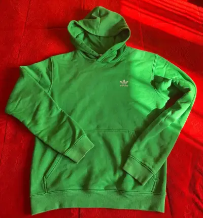 Polerón con capucha verde Adidas talla S - miniatura 1