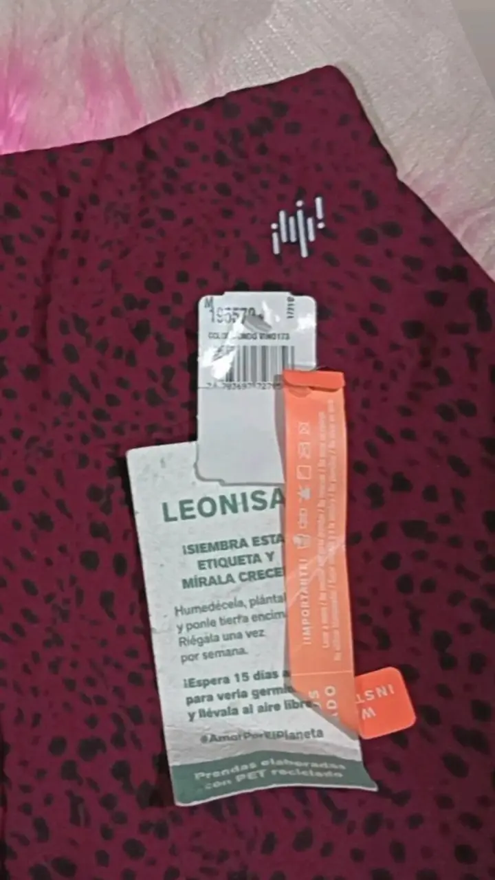 Leggings burdeos con estampado de leopardo Leonisa - 2